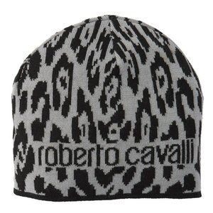 NWOT Roberto Cavalli Printed Wool Blend Beanie